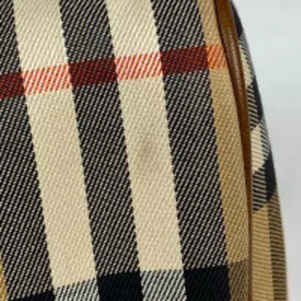 Burberry brown handbag check Boston canvas